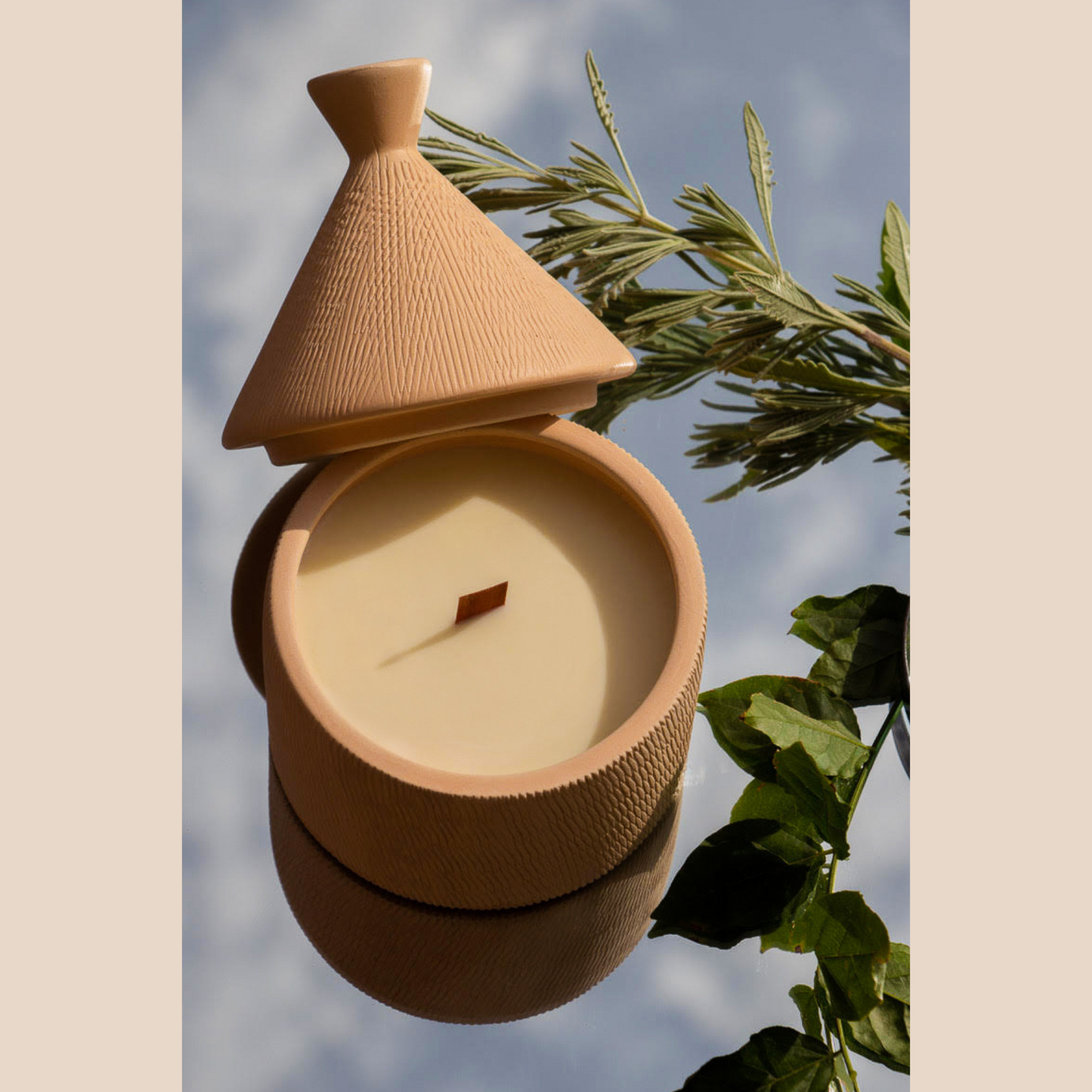 Tajine Candle in Terracotta - Rose Antique